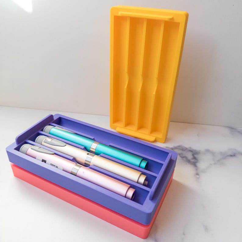 Stacking Injection Pen Tray Organizer | 3D Printed Storage for Peptide Pens image 8