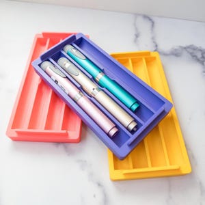 Stacking Injection Pen Tray Organizer | 3D Printed Storage for Peptide Pens image 11