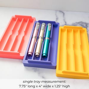 Stacking Injection Pen Tray Organizer | 3D Printed Storage for Peptide Pens image 10