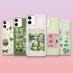 Matcha Handyhülle Green Tea Green Aesthetic Cover für iPhone 16 Pro, 15, 14, 13, 12, Samsung S25+, S24FE, S23, S22, A16, A25, Pixel 9Pro, 8A