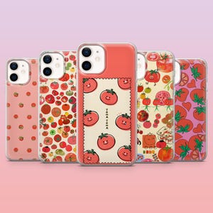 Tomato Handyhülle Rote Tomate Trendy Red für iPhone 16 Pro, 15, 14, 13, 12, Samsung S25+, S24FE, S23, S22, A16, A25, Pixel 9Pro, 8A