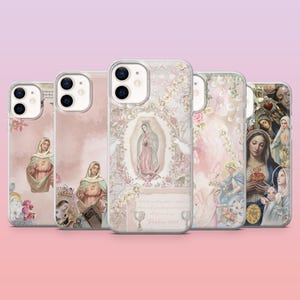 Jungfrau Maria Handyhülle Heilige Maria Religiöse Abdeckung für iPhone 16 Pro, 15, 14, 13, 12, Samsung S25+, S24FE, S23, S22, A16, A55, A25, Pixel 9