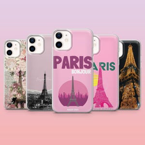 Eiffel Tower Phone Case Paris France Cover for iPhone 16 Pro, 15, 14, 13, 12, Samsung S25+, S24FE, S23, S22, A16, A25, Pixel 9Pro, 8A