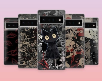 Grunge Phone Case Horror Gothic Cover for Google Google Pixel 9, 9Pro, 8A, 7Pro, 6A, Samsung S25, S24, S23, A16, iPhone 16, 15
