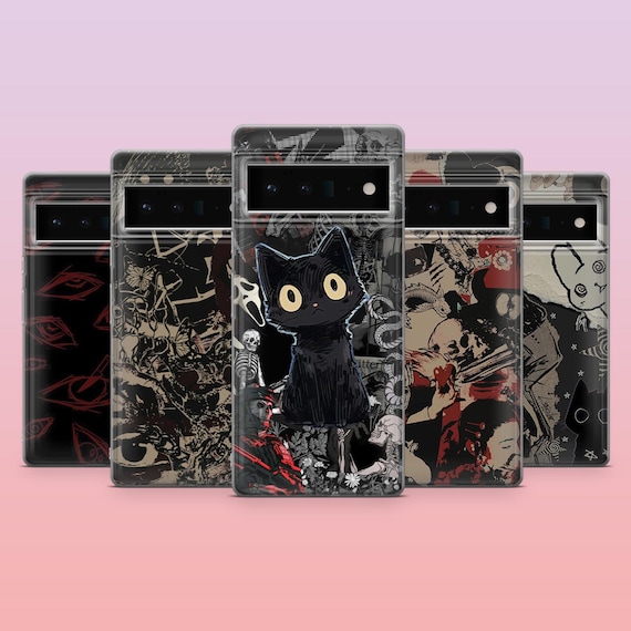 Grunge Phone Case Horror Gothic Cover for Google Google Pixel 9, 9Pro, 8A, 7Pro, 6A, Samsung S25, S24, S23, A16, iPhone 16, 15