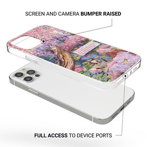 May include: A clear phone case with a colourful floral design and the text "The world is a very beautiful place if you only know where to look." The case has a raised bumper to protect the screen and camera.