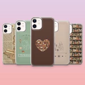 Book Lover Phone Case Bookish Book Cover for iPhone 16 Pro, 15, 14, 13, 12, Samsung S25+, S24FE, S23, S22, A16, A25, Pixel 9Pro, 8A