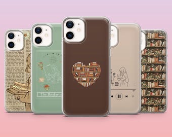 Book Lover Phone Case Bookish Book Cover for iPhone 16 Pro, 15, 14, 13, 12, Samsung S25+, S24FE, S23, S22, A16, A25, Pixel 9Pro, 8A