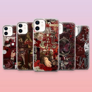 Dark Red Phone Case Burgundy Luxury Red Cover for iPhone 16 Pro, 15, 14, 13, 12, Samsung S25+, S24FE, S23, S22, A16, A25, Pixel 9Pro, 8A