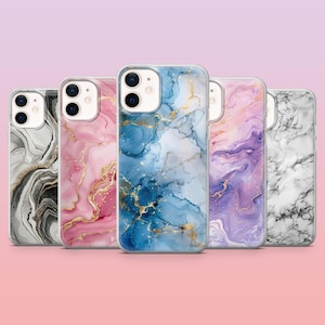 Marble Phone Case Luxury Stone Marmor Cover for iPhone 16 Pro, 15, 14, 13, 12, Samsung S25+, S24FE, S23, S22, A16, A25, Pixel 9Pro, 8A