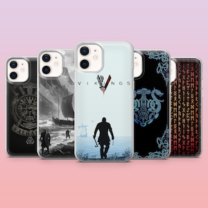 Vikings Phone Case Norse Legend Viking Cover for iPhone 16 Pro, 15, 14, 13, 12, Samsung S25+, S24FE, S23, S22, A16, Pixel 9Pro, 8A