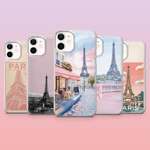 Paris Phone Case France Eiffel Tower Cover for iPhone 16 Pro, 15, 14, 13, 12, Samsung S25+, S24FE, S23, S22, A16, A25, Pixel 9Pro, 8A
