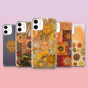 Hippie Phone Case Sunny Sun Tarot Cover for iPhone 16 Pro, 15, 14, 13, 12, Samsung S25+, S24FE, S23, S22, A16, A55, A25, Pixel 9Pro, 8A