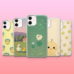 Cute Duck Phone Case Baby Goose Kawaii Duck Cover for iPhone 16 Pro, 15, 14, 13, 12, Samsung S25+, S24FE, S23, S22, A16, A25, Pixel 9Pro, 8A