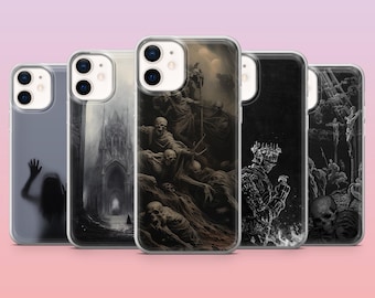 Dark Art Phone Case Gothic Horror Art Cover for iPhone 17Pro, 16, 15, 14, 13, 12, Samsung S25, S24, S23, S22, A16, A26, A56, Pixel 10, 9Pro
