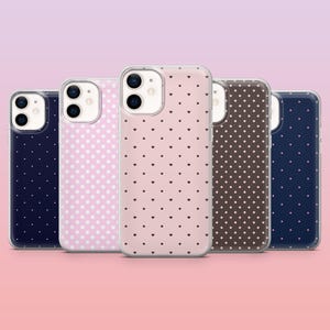 Custodia per telefono a pois, custodia minimalista a pois per iPhone 16 Pro, 15, 14, 13, 12, Samsung S25+, S24FE, S23, S22, A16, A25, Pixel 9Pro, 8A