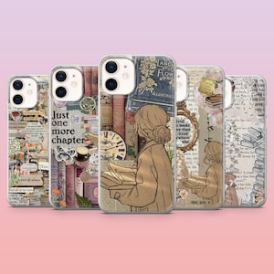 Bookish Phone Case Book Aesthetic Cover for iPhone 16 Pro, 15, 14, 13, 12, Samsung S25+, S24FE, S23, S22, A16, A55, A25, Pixel 9Pro,8A