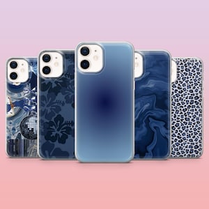 Navy Blue Phone Case Navy Sailor Blue Cover for iPhone 16 Pro, 15, 14, 13, 12, Samsung S25+, S24FE, S23, S22, A16, A25, Pixel 9Pro,8A