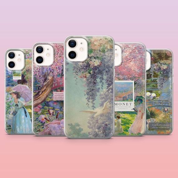 Claude Monet Phone Case Art Vintage Painting Cover for iPhone 16 Pro, 15, 14, 13, 12, Samsung S25+, S24FE, S23, S22, A16, A55, A25, Pixel 9
