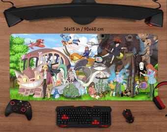 Studio Ghibli Desk Mat: Anime Gaming Mousepad, Personalized Printing