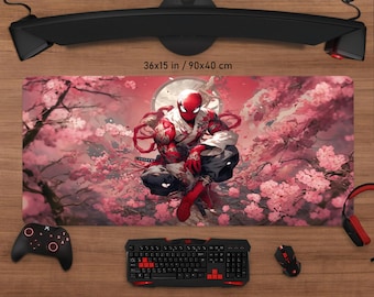 Spider-Man Gaming Desk Mat • Anime Neon Print Mousepad