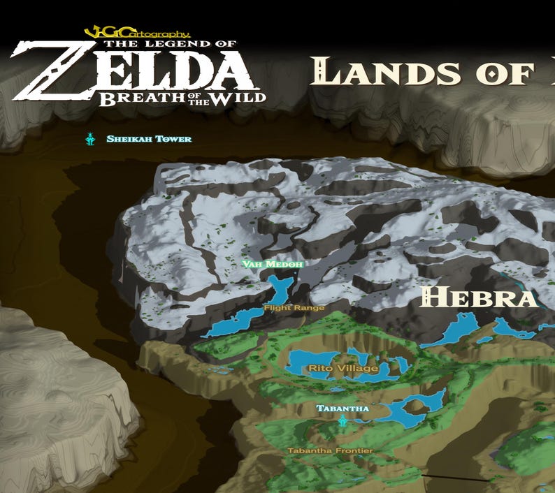 El Rito Map Legend of Zelda Desk Mat: Personalized Gaming Mouse Pad - Etsy