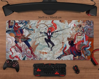 Spider-Man Desk Mat: Across the Spider-Verse, Personalized Gaming Mouse Pad
