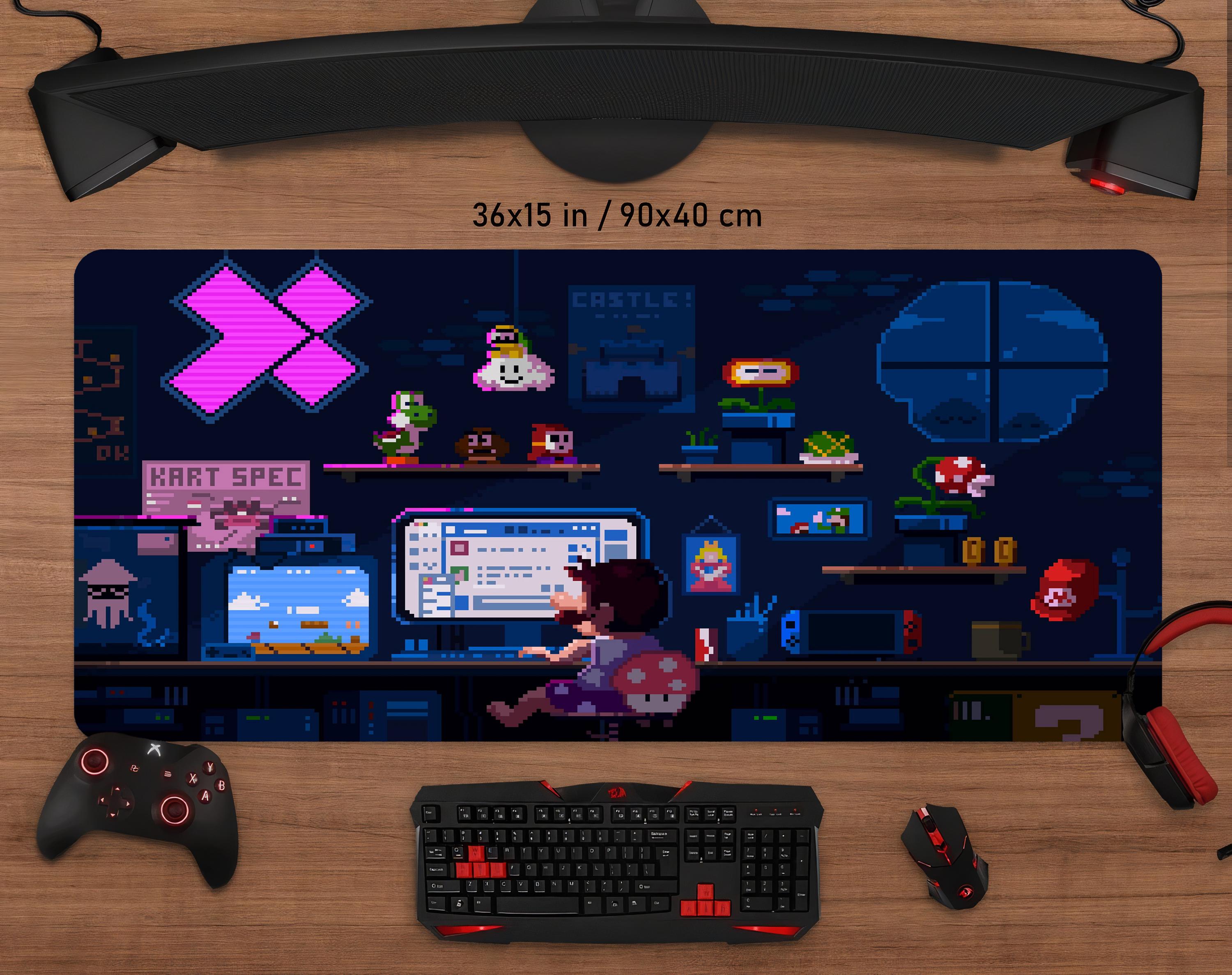 Super Mario World Desk Mat – Retro Gaming Mouse Pad - Etsy