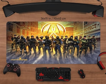 Alfombrilla de ratón para juegos Counter-Strike: alfombrilla de escritorio táctica FPS XL