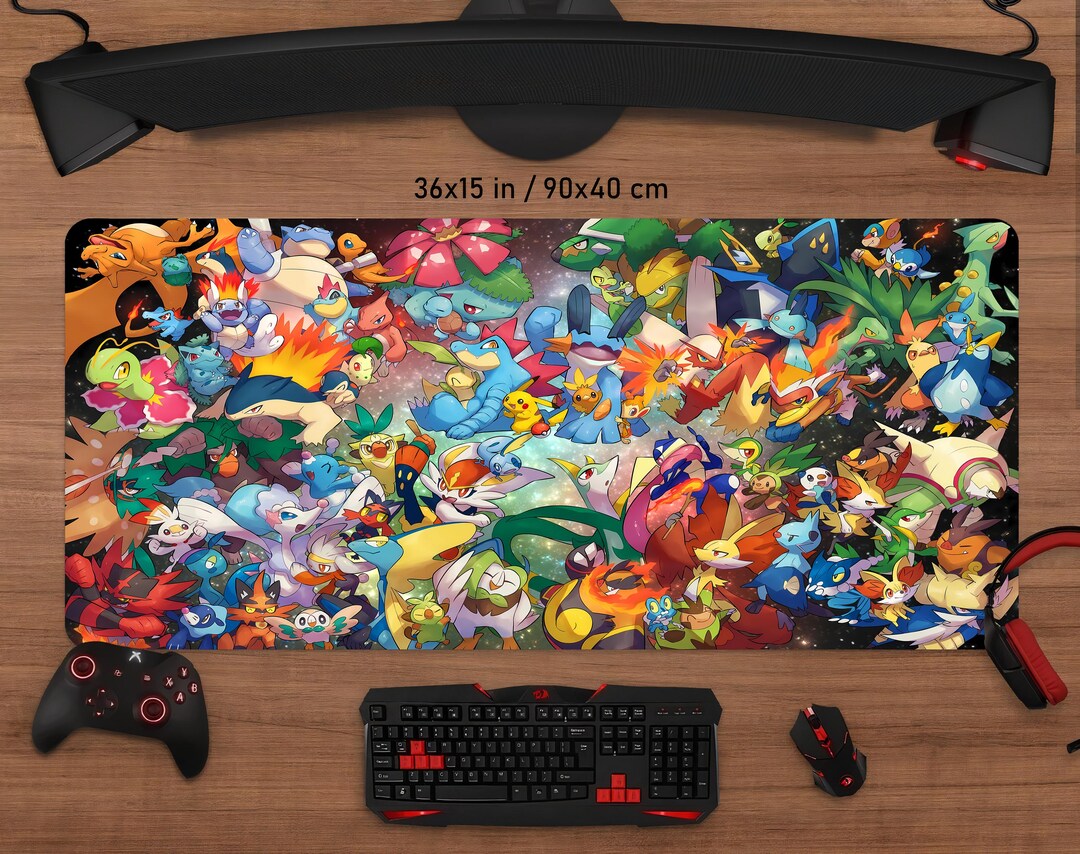 Pokemon Mat Block Pokemon Desk Mat • Personalized Anime Gaming Mousepad - Etsy