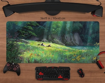 Studio Ghibli Desk Mat: Anime Gaming Mousepad, Personalized Printing