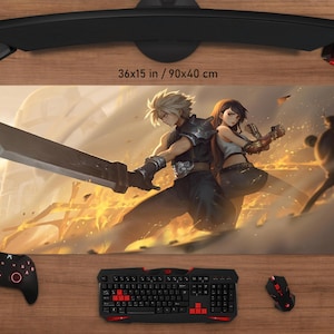 Alfombrilla de ratón de Final Fantasy • Impresión personalizada • Alfombrilla de ratón para juegos • Alfombrilla de ratón personalizada • Juego • Anime • Alfombrilla de escritorio