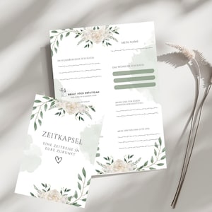 Gastenspel, spellen, bruiloft, tijdcapsule, gastencadeau, briefpapier, entertainment, sjabloon, Canva, bruiloft, huwelijk, herinnering,