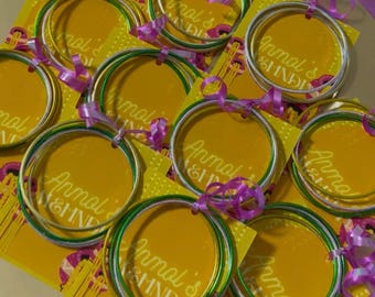 Spersonalizowane bransoletki z mehendi | Pamiątkowa kartka na indyjskie wesele i wieczór panieński