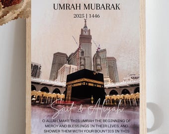 Personalized Umrah Mubarak Print: Custom Pilgrimage Gift (Digital Download)