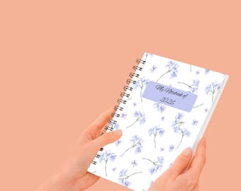 Cuaderno digital con estampado de flores vintage / Agenda GoodNotes para iPad y tableta (descarga instantánea)