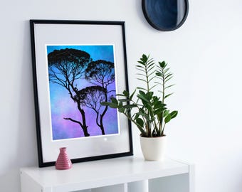 Lámina botánica minimalista: vegetación escandinava, arte mural moderno (descarga digital)