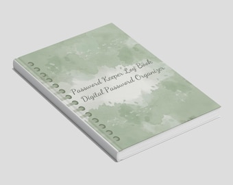 Rastreador y organizador de contraseñas imprimible para todos sus inicios de sesión / PDF editable / Descarga digital