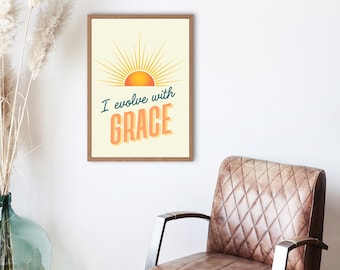 Impression minimaliste avec affirmation : citation motivante artistique (téléchargement numérique)