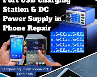 Station de charge USB, utilisation de l'alimentation CC pour le dépannage d'un smartphone (livre numérique)