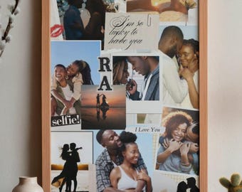 Poster modifiable Matchbox | Art mural romantique | Cadeau vintage personnalisable pour partenaire | Téléchargement numérique