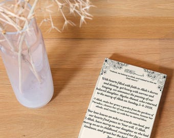 Carte d'enterrement islamique pour fille - Modèle d'invitation Janazah modifiable sur toile (téléchargement numérique)