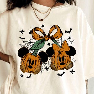 Retro Disney Pumpkin Mickey Shirt, Halloween Cherry Pumpkin Tee, Mickey Ghost Pumpkin Shirt, Halloween Mickey Head Tee, Halloween Trip Shirt