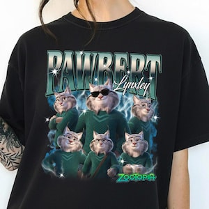 Pawbert Lynxley Shirt, Zootopia 2 Characters Tee, Disneyland Family Trip Outfit, Vintage 90s bild 1