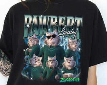 Pawbert Lynxley Shirt, Zootopia 2  Characters Tee, Disneyland Family Trip Outfit, Vintage 90s