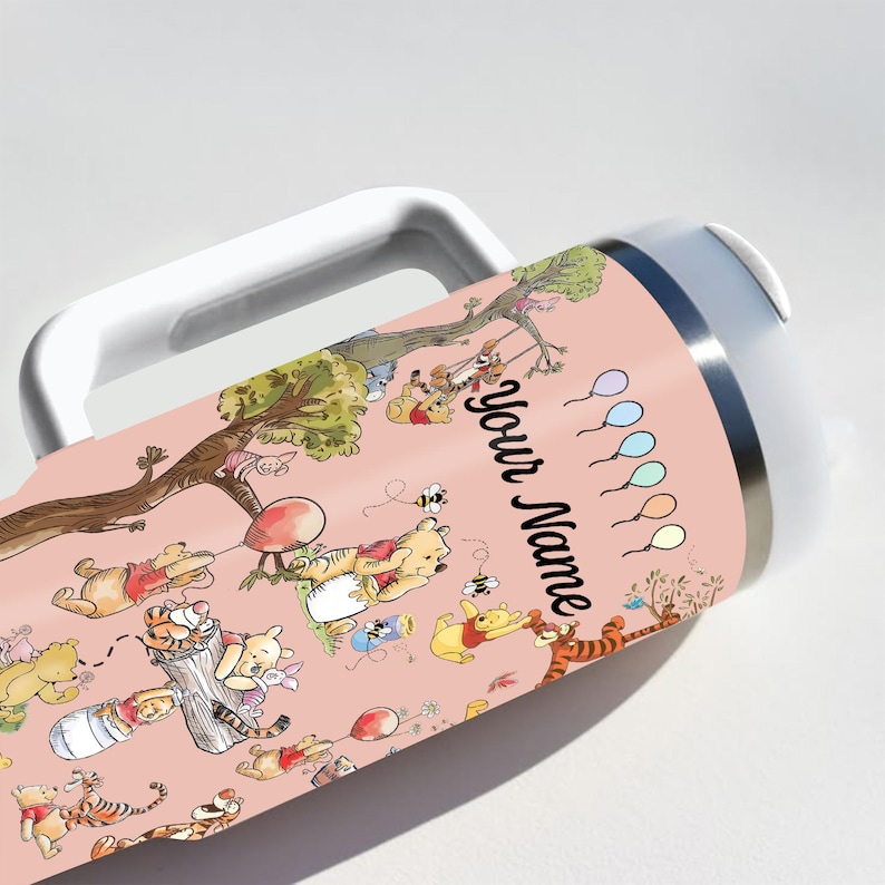 The Pooh Stanley Tumbler cup, Laser Printed Design image 5