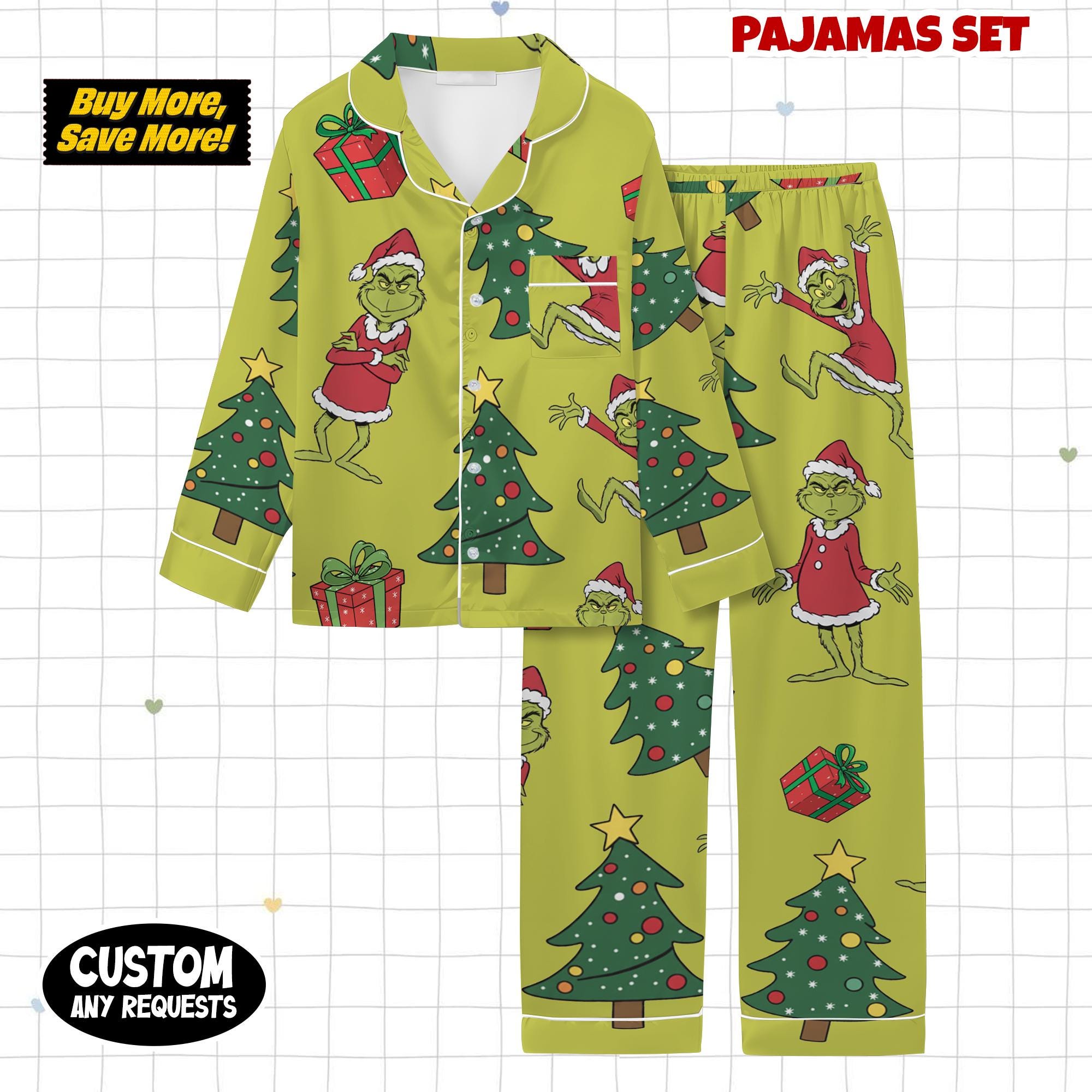 Discover Family Matching Christmas Pajamas Set with Funny Characters for Adults
