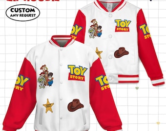 Chaqueta de béisbol infantil y juvenil de Toy Story, chaqueta de béisbol universitaria unisex para adultos.