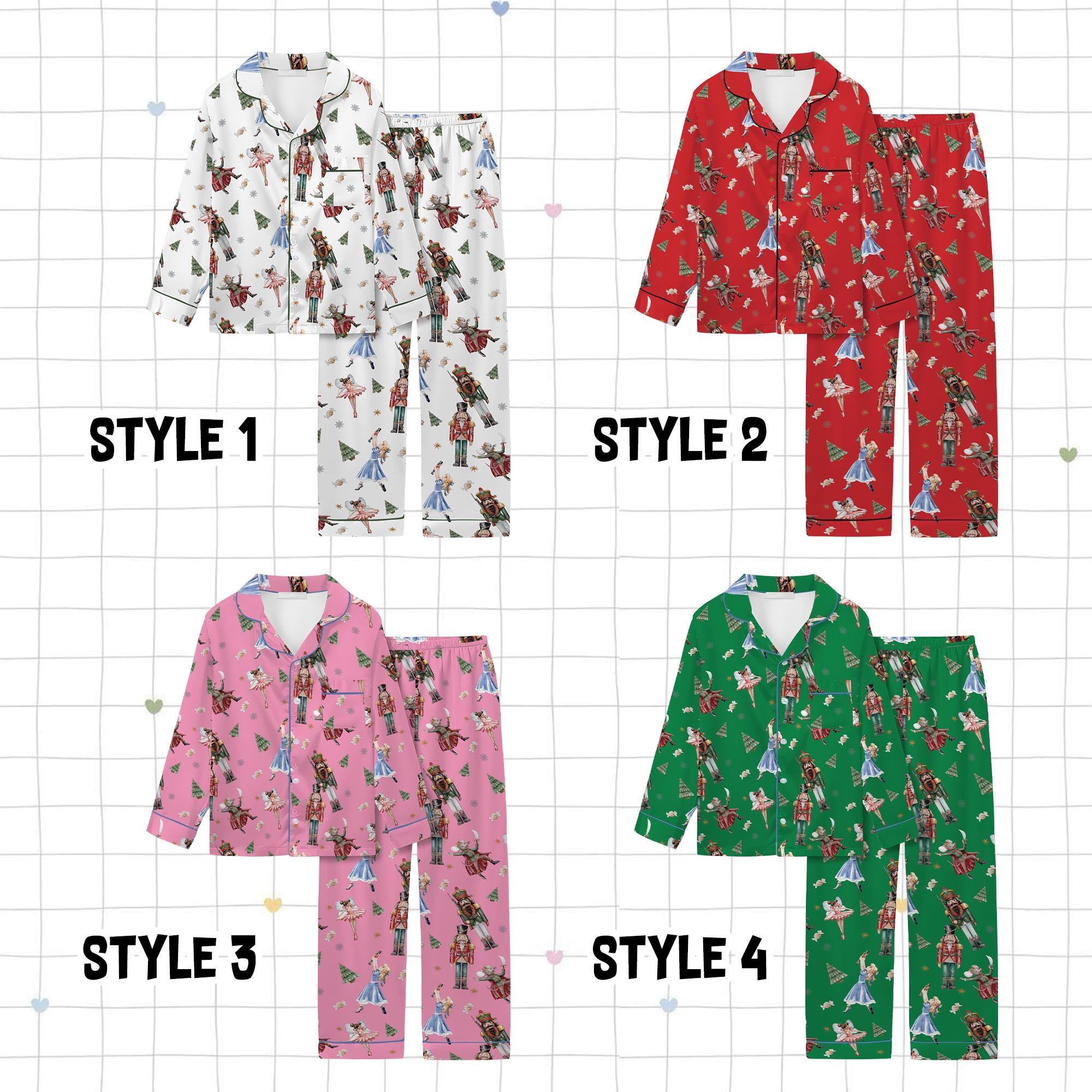 Discover Nutcracker Ballet Pajamas Set for Adults, Christmas Nutcracker Pajamas, Holiday Sleepwear