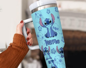 Personalized Stitch Cup, Custom Laser Engraved Tumbler with Name or Logo, Christmas Gift for Him Her